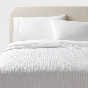 Threshold - King TENCEL Quilt White - Threshold White
